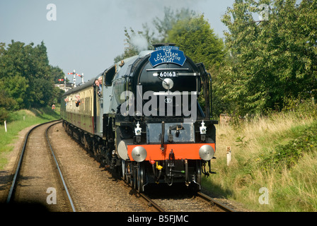 Il nuovo A1 classe locomotiva a vapore "Tornado' tra Loughborough e Quorn la Grande Stazione Centrale. Foto Stock