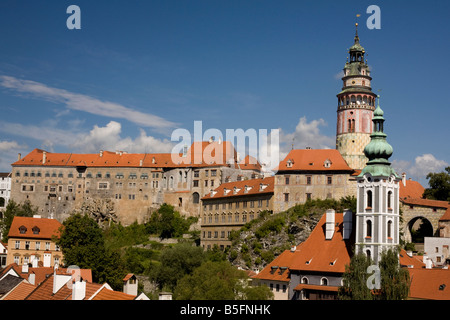 Vista su Cesky Krumlov Repubblica Ceca Foto Stock