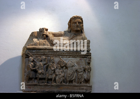 Sarcofago etrusco, il Museo Nazionale Archeologico di Firenze Foto Stock