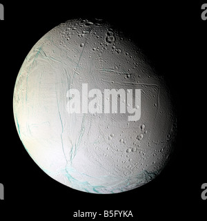 Di Saturno luna Enceladus. Foto Stock