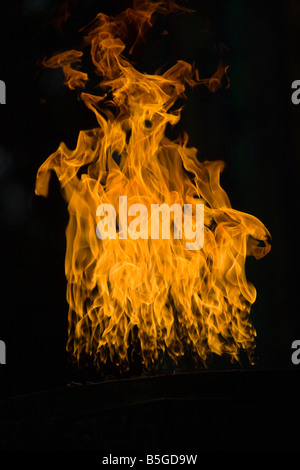 Un fuoco che brucia la Cina Foto Stock