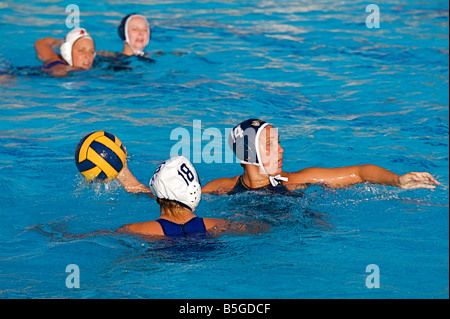 RIVERSIDE CA Aprile 2008 California Baptist University womens pallanuoto match Foto Stock