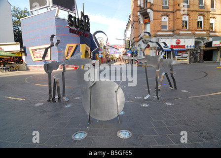 Il Beatles-Platz a Große Freiheit in Amburgo, North-Germany. Un memoriale per i musicisti di Liverpool, iniziando il loro caree Foto Stock