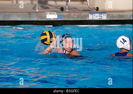 RIVERSIDE CA Aprile 2008 California Baptist University womens pallanuoto match Foto Stock