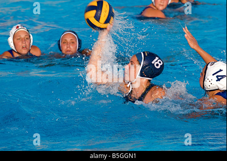 RIVERSIDE CA Aprile 2008 California Baptist University womens pallanuoto match Foto Stock