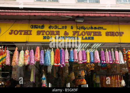 Jothi store e negozio di fiori, Singapore Foto Stock