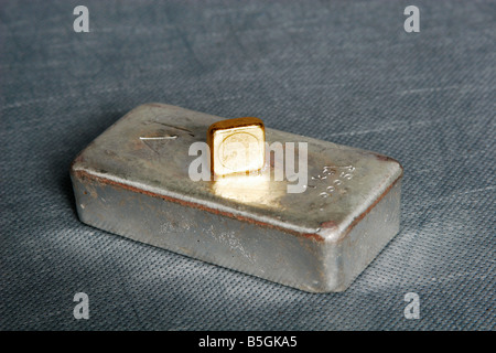 oro e argento Foto Stock