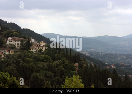 Tipica toscana, vista Fiesole Foto Stock