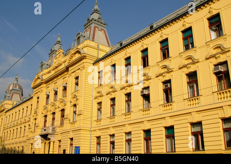 Zagabria inferiore della città architettura del XIX secolo Foto Stock