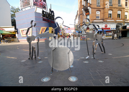 Il Beatles-Platz a Große Freiheit in Amburgo, North-Germany. Un memoriale per i musicisti di Liverpool, iniziando il loro caree Foto Stock