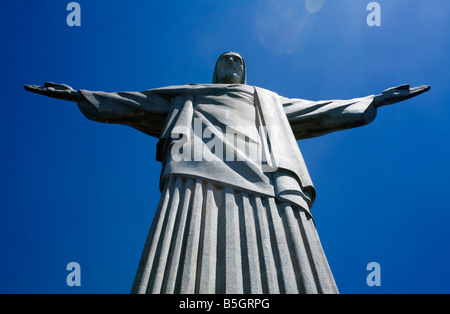 Statua di Cristo a Rio de Janeiro in Brasile Foto Stock