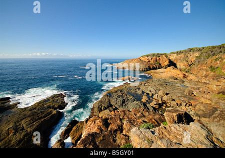 Promontorio roccioso sul Sud del New South Wales coast, Australia Foto Stock