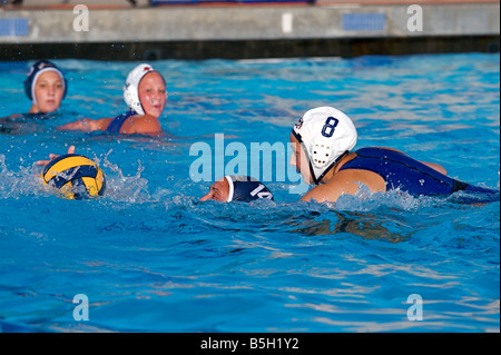 RIVERSIDE CA Aprile 2008 California Baptist University womens pallanuoto match Foto Stock