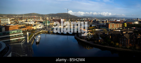 Fiume Lagan Belfast Irlanda del Nord Foto Stock