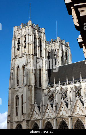 San Michele e Santa Gudula Cathedral Bruxelles Foto Stock