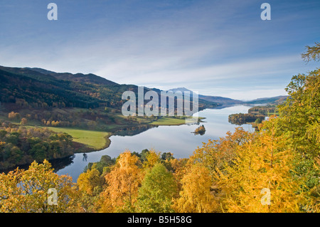 La Queens vista Loch Tummel Pitlochry Perthshire Tayside Regione Scozia UK SCO 1097 Foto Stock