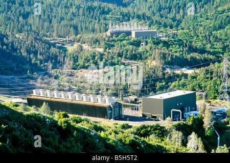 Impianto di energia geotermica. Foto Stock