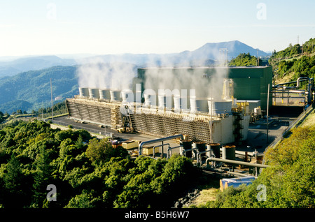 Impianto di energia geotermica. Foto Stock