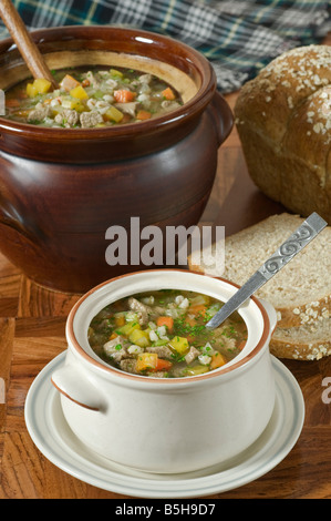 Scotch zuppa di brodo di Scozia UK Food Foto Stock