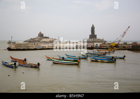 Il porto di Kanyakumari terraferma indiani più a sud il punto. Foto Stock