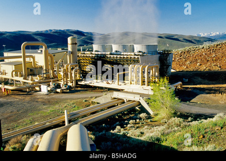 Impianto di energia geotermica. Foto Stock