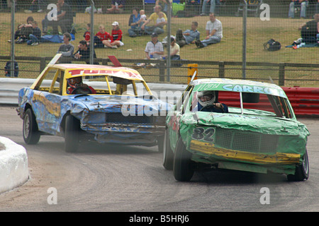 Banger Racing Essex Arena Essex Inghilterra Foto Stock