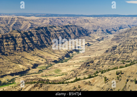 Imnaha River Canyon dal punto di vista della nonna Hells Canyon National Recreation Area nordest Oregon Foto Stock