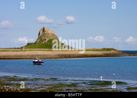 Lindisfarne Castle Isola Santa Northumberland REGNO UNITO Foto Stock