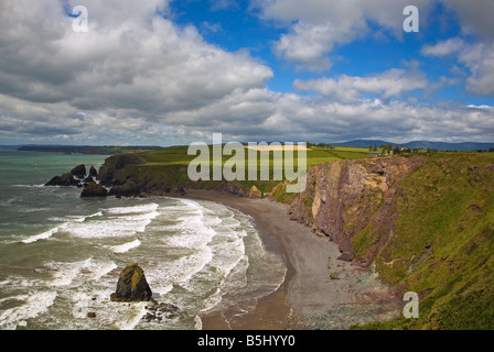 Ballydowane Cove sulla costa di rame, vicino Bunmahon, nella contea di Waterford, Irlanda Foto Stock