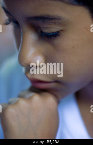 Scuola nicaraguense boy Christian Calero Gutierrez Foto Stock