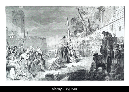 Il Martirio di Ridley e Latimer dipinta da sir George Hayter M A S L dall'esposizione dell'istituzione britannica marzo 29 Foto Stock