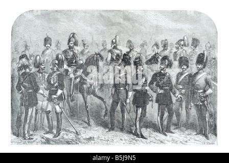 Nuove divise del British cavalry xvii lancer royal horse guard blue 1life guard xvi lancer terza luce 6 dragoon trascinare Foto Stock