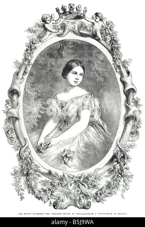 Sua altezza reale la principessa Anna d'Inghilterra da una fotografia da Mayall 24 maggio 1856 l'Illustrated London News Foto Stock