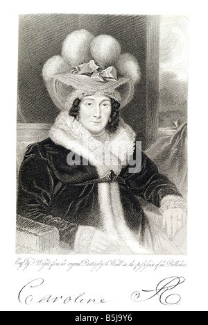 Caroline di Brunswick-Wolfenbüttel (Caroline Amelia Elisabetta; più tardi la regina Carolina; 17 maggio 1768 - 7 agosto 1821) era la moglie o Foto Stock