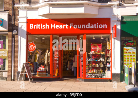 British Heart Foundation carità shop a Lowestoft,Suffolk, Regno Unito Foto Stock