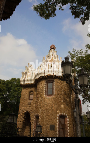 Casa di Gaudi presso il Parco Guell Barcellona Foto Stock