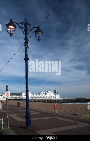 Lampada posta sul Southsea Fronte Mare Foto Stock