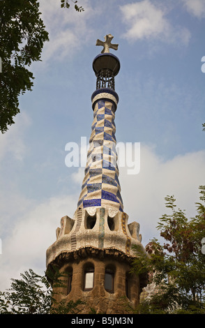 Casa di Gaudi presso il Parco Guell Barcellona Foto Stock