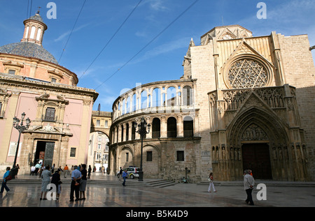 Plaza de la Virgen (Vergine), Valencia, Spagna, Europa Foto Stock