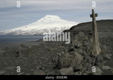 La Beerenberg vulcano, la montagna più alta sull'Artico isola di Jan Mayen Foto Stock