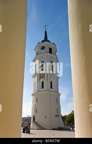 Stati baltici Lituania Vilnius cattedrale di Vilnius e 57m di altezza Torre Belfry Foto Stock