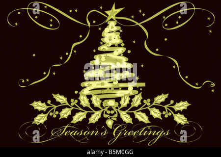 Fuone Feste stilizzata scheda contro uno sfondo scuro Foto Stock