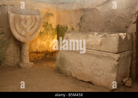 Beit She'arim Parco Nazionale il più importante luogo di sepoltura nel mondo ebraico durante la mishnaic e periodi talmudico Foto Stock