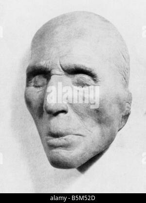 Einem, Karl Wilhelm von, chiamato von Rothmaler, 1.1.1853 - 7.4.1934, generale tedesco, ministro della guerra, maschera di morte, stampa dopo la foto, Foto Stock