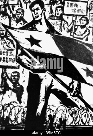 Geografia / viaggio, Cina, politica, propaganda, poster a sostegno di Panama contro gli Stati Uniti, 1964, Foto Stock