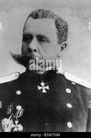 1RD 322 B1914 e Paul von Rennenkampf Foto Rennenkampf non datata Paul von generale russo di cavalleria durante la prima guerra mondiale comandante in C Foto Stock