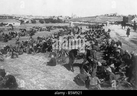 2 G55 N1 1915 2 Le truppe turche Gerusalemme WWI 1915 Storia Prima Guerra Mondiale Medio Oriente Germania e Turchia lottare insieme contro Engl Foto Stock