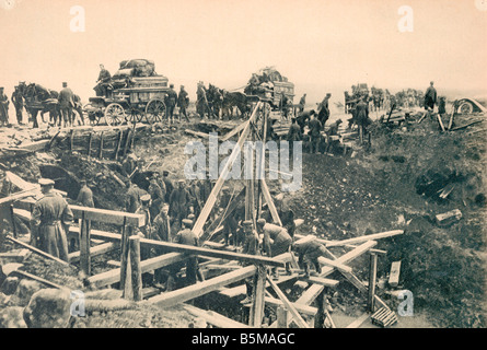 2 G55 W1 1918 43 WWI fronte occidentale Sappers Storia Prima Guerra Mondiale 1914 18 fronte occidentale la grande battaglia in Occidente i sappers da Foto Stock