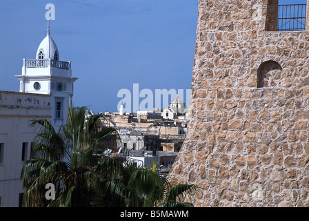 Red Fort e lo skyline della medina di Tripoli, Libia Foto Stock
