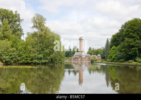 Architettura di Berlage: Il Saint Hubertus Hunting Lodge nel bellissimo Parco Nazionale di impostazione Foto Stock